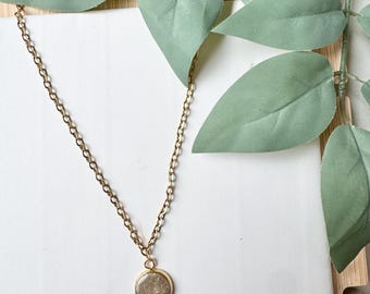 Glitter Gold Filled Polymer Clay Charm Necklace