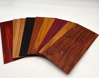 100% Exotic Hardwoods | CNC and Laser-Ready |Solid Hardwood not Plywood | 1/8" Thick | 5 Pieces 5.5" x 12" | Masking Available