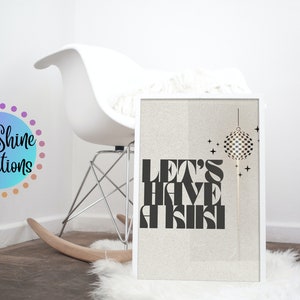 Let's Have a Kiki Digital Poster| Retro Print | Retro Poster | Wall Art| Apartment Wall Art| Vintage Decor | Song Print| Music Poster| Art