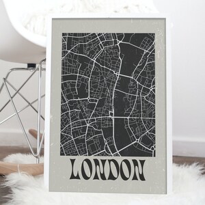 London Map Poster | London Wall Decor | London Print | Map Print | Map Wall Decor | London Map Print | City | Urban | Cityscape | London art