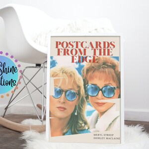 cartões postais da borda pôster | Pôster de Meryl Streep | Shirley MacLaine Pôster | Arte Estética Vintage | Impressão do filme | Impressão de filme | Retrô