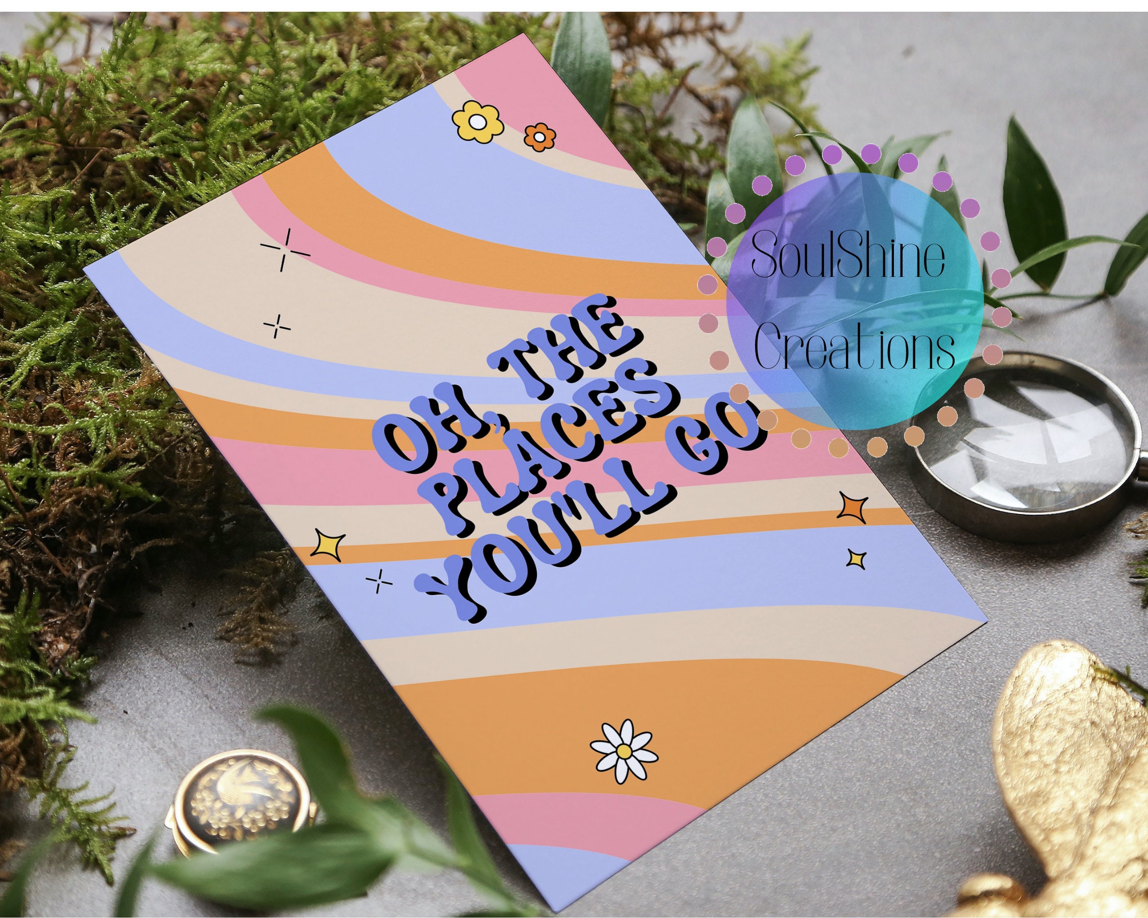 Oh, the Places You'll Go ! Dr. Seuss, Funky Wall Art, Maximalist Decor ...