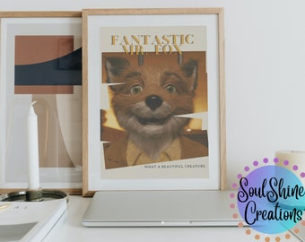 Fantastisches Mr. Fox Poster | Fantastisches Mr. Fox Digital Poster | Wes Anderson Poster | Wes Anderson Decor | Filmposter | Film Print | Vintage