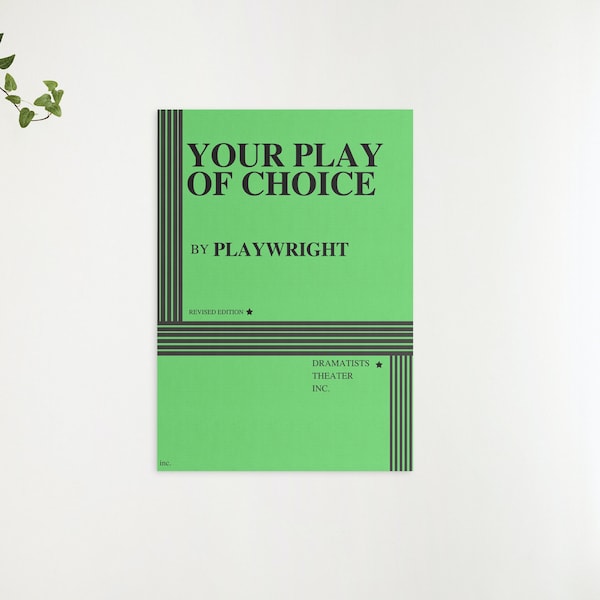 Custom Theatrical Play Poster | Choose your Play | Theater Poster | Theater Print | Theater Wall Decor | Customizable Poster | Broadway Art