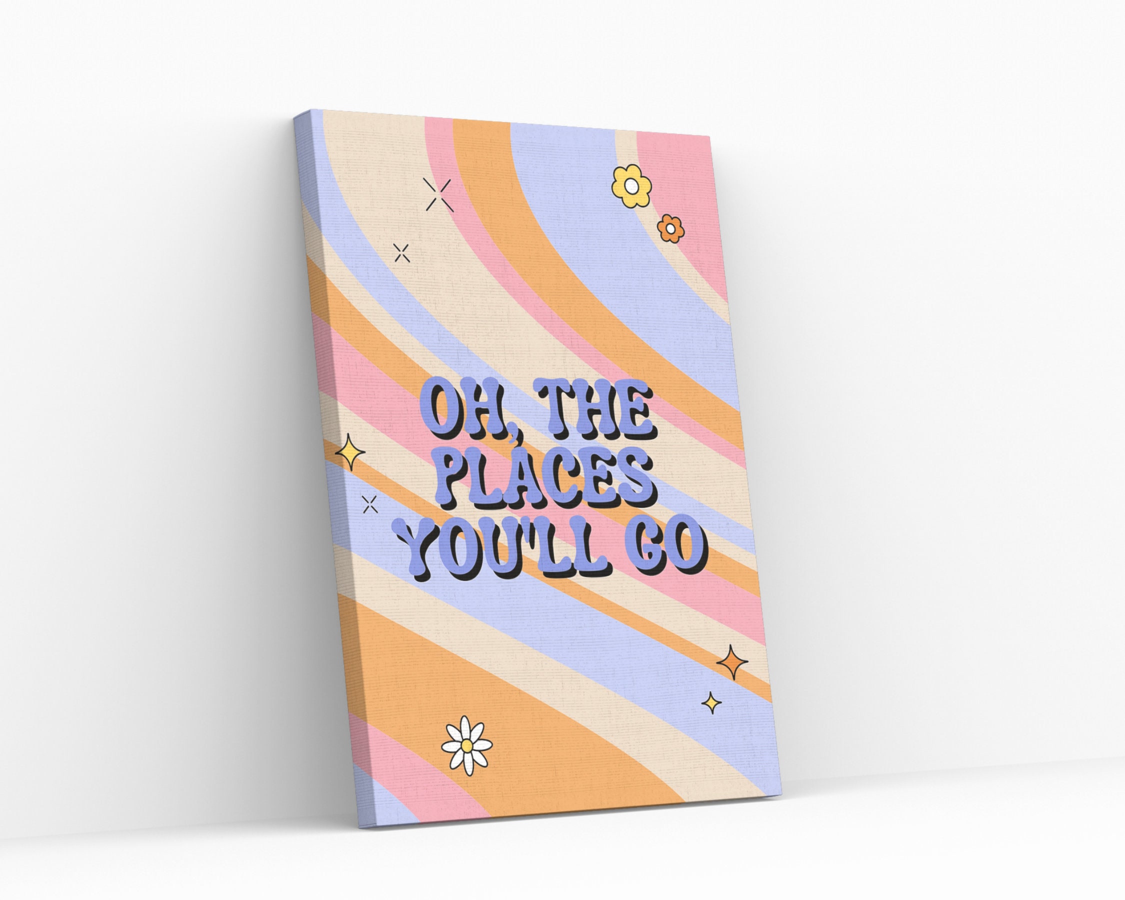 Oh, the Places You'll Go ! Dr. Seuss, Funky Wall Art, Maximalist Decor ...