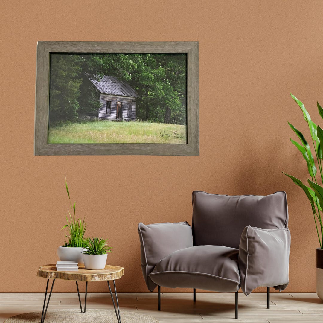 Antique Log Cabin Wall Decor | Vintage Log House Wall Decor | Log Cabin ...