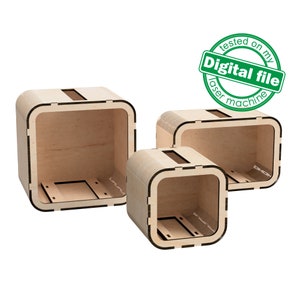DIY personalisierte Baby Sparschwein, Holz Geschenk für Kinder, Kinderzimmer Dekor, Holz Reisekasse, Kleinkind Geschenke, 3 verschiedene Größen, Material 1/8 '' (3 mm)