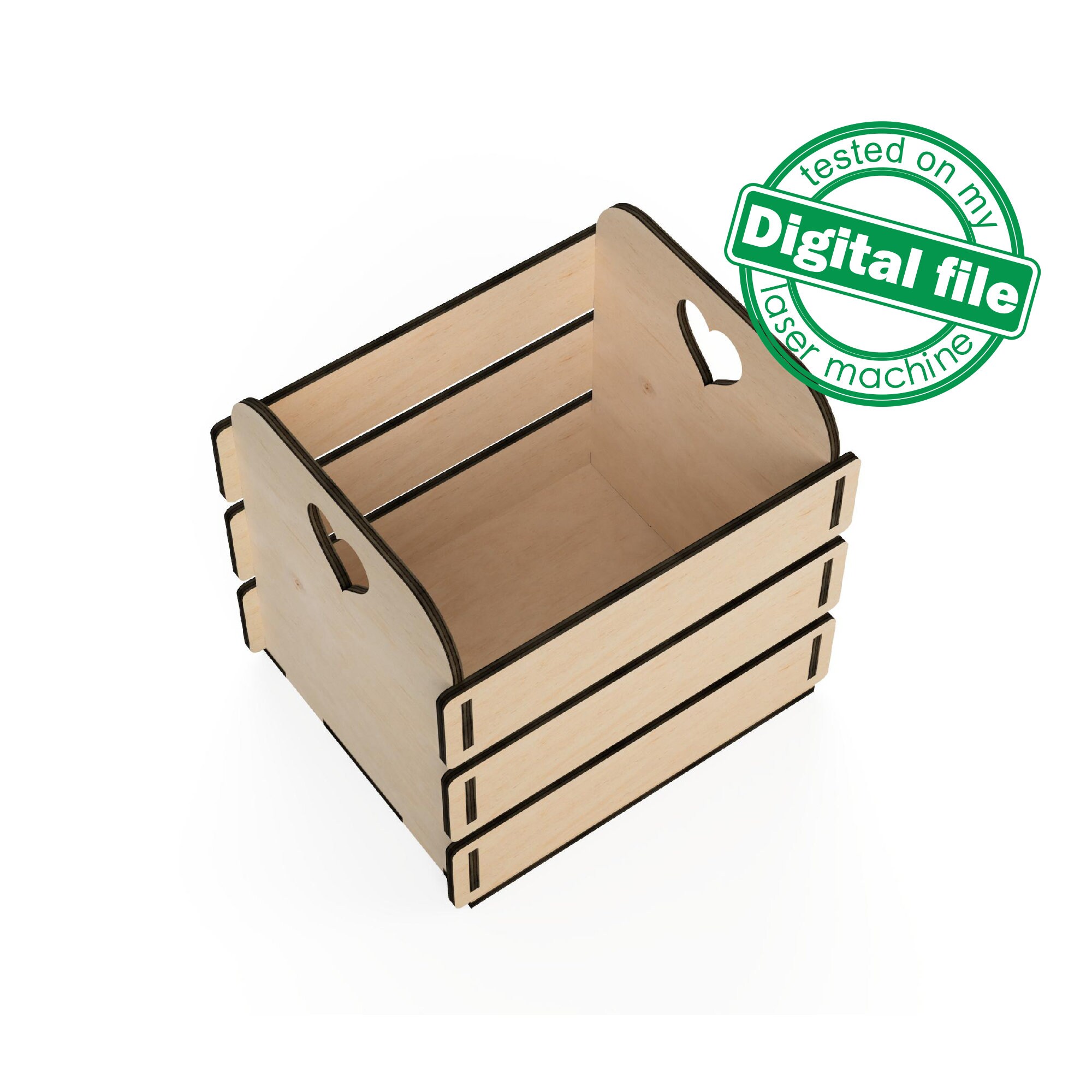 Slashed Box Laser Cut Slatted Box SVG DXF: Wooden Storage Crate (digital Download ...