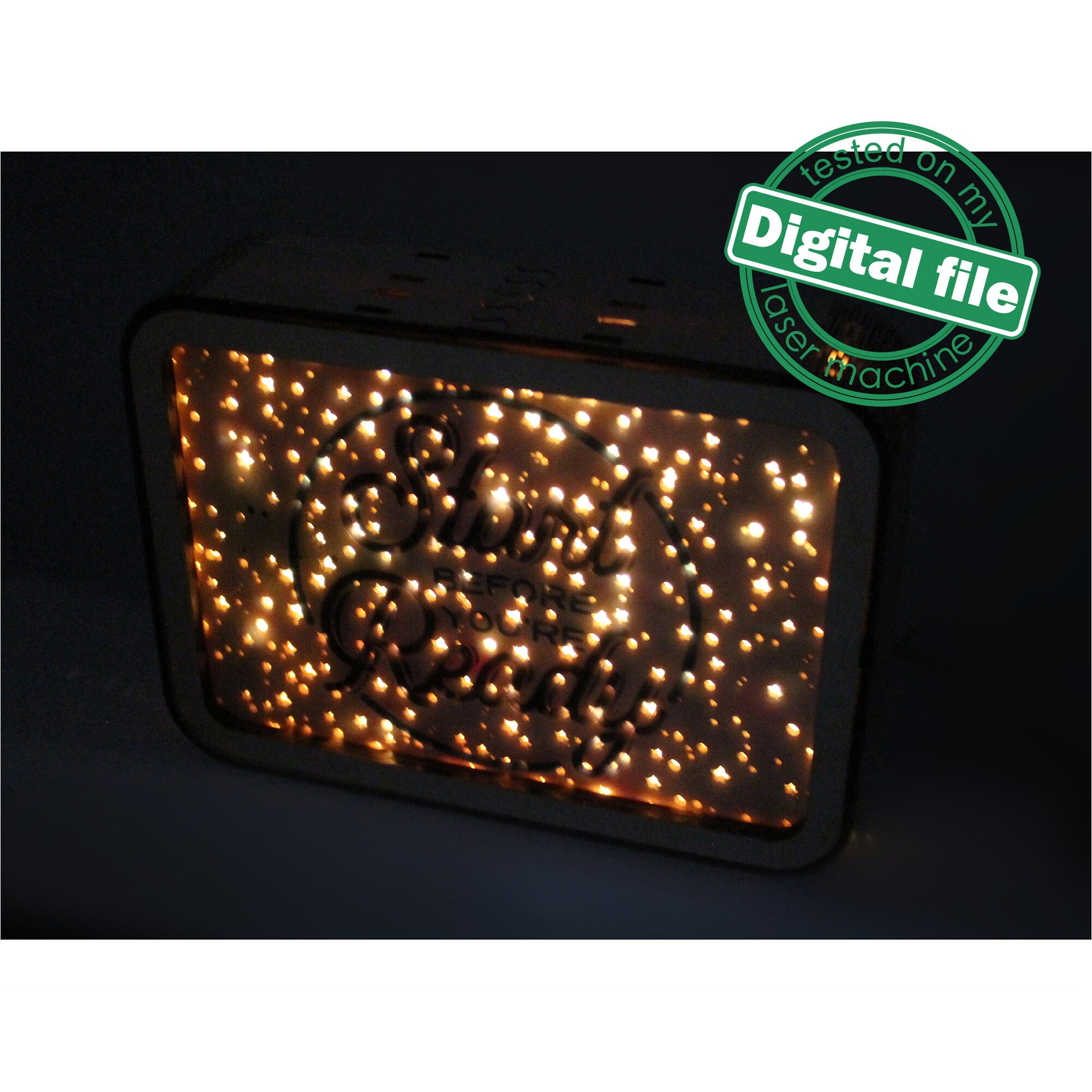 DXF SVG Files for Laser Light Box Template Interchangeable Etsy