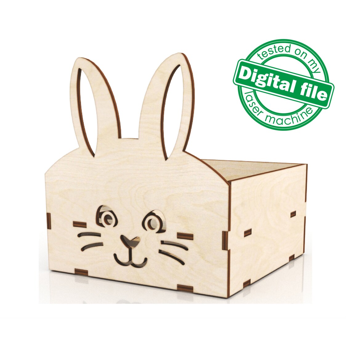 Laser Cut Easter Bunny Box SVG DXF: Glowforge File (digital Download ...