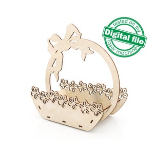 DXF、SVG ファイル、レーザー ウェディング ギフト バスケット クレート ボックス キャディ、ワイン、シャンパン、花、スナック、ギフト mr&mrs、Glowforge 対応