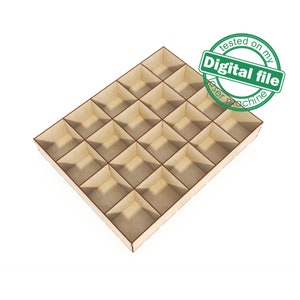 DXF, SVG-bestanden voor laser Desk organizer, kaart- of kruidenstandaard, display van ambachtelijke gereedschappen, Glowforge, Materiaaldikte 1/8 inch (3,2 mm)