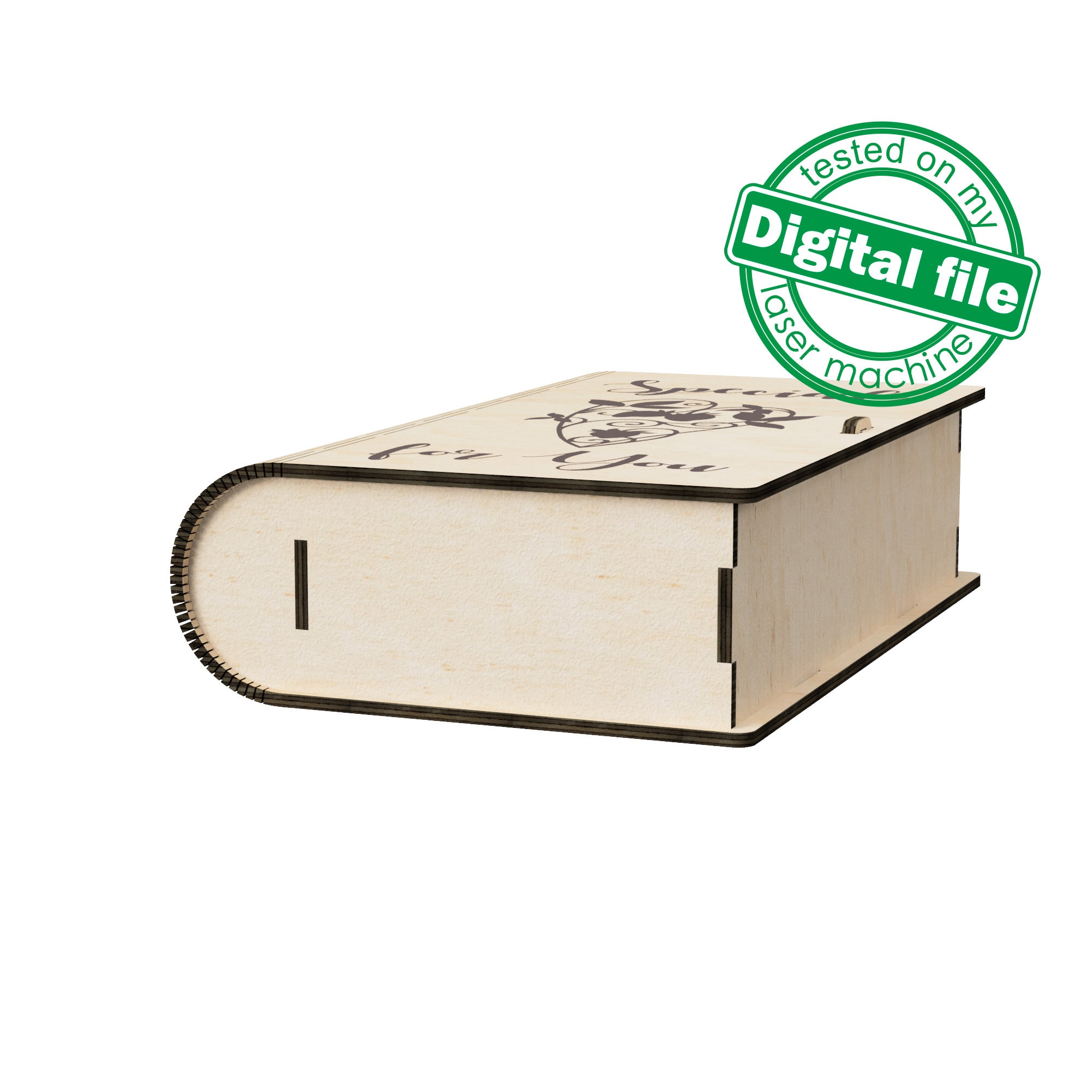 DXF, SVG Files for Laser Gift Book Box for Sweets