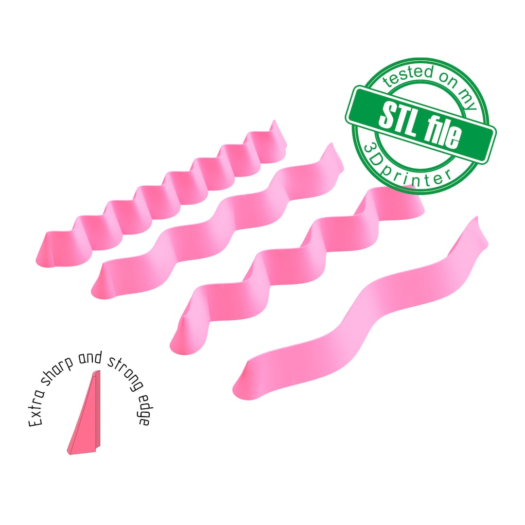 Wave Cutter, Simple Form, Digital STL File for 3D Printing, Polymer ...