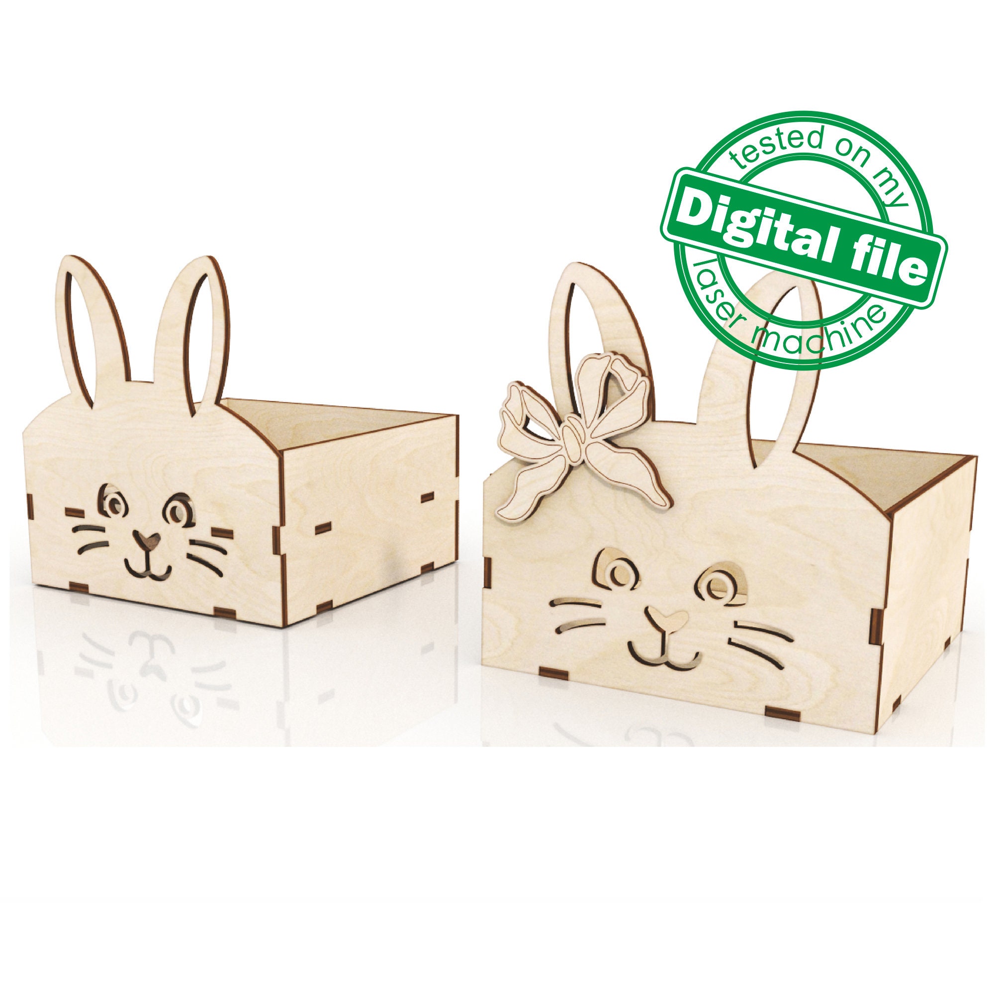 Laser Cut Easter Bunny Box SVG DXF: Glowforge File (digital Download ...