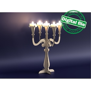 DXF, SVG-Dateien für Laser-Teeandlehalter, Vektorprojekt, Glowforge, Materialstärke 3,2 mm
