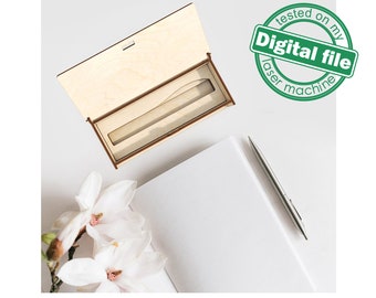 筆記具 STACK & STORE WOOD PEN TRAY CLEAR LID Wood Pen Display Case w/ Clear Lid - Holds 11 Pens | Galen Leather