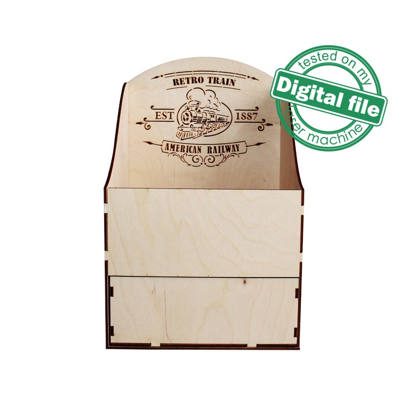 DXF SVG Files for Laser Wooden Drawer Box Desk Organiser Etsy