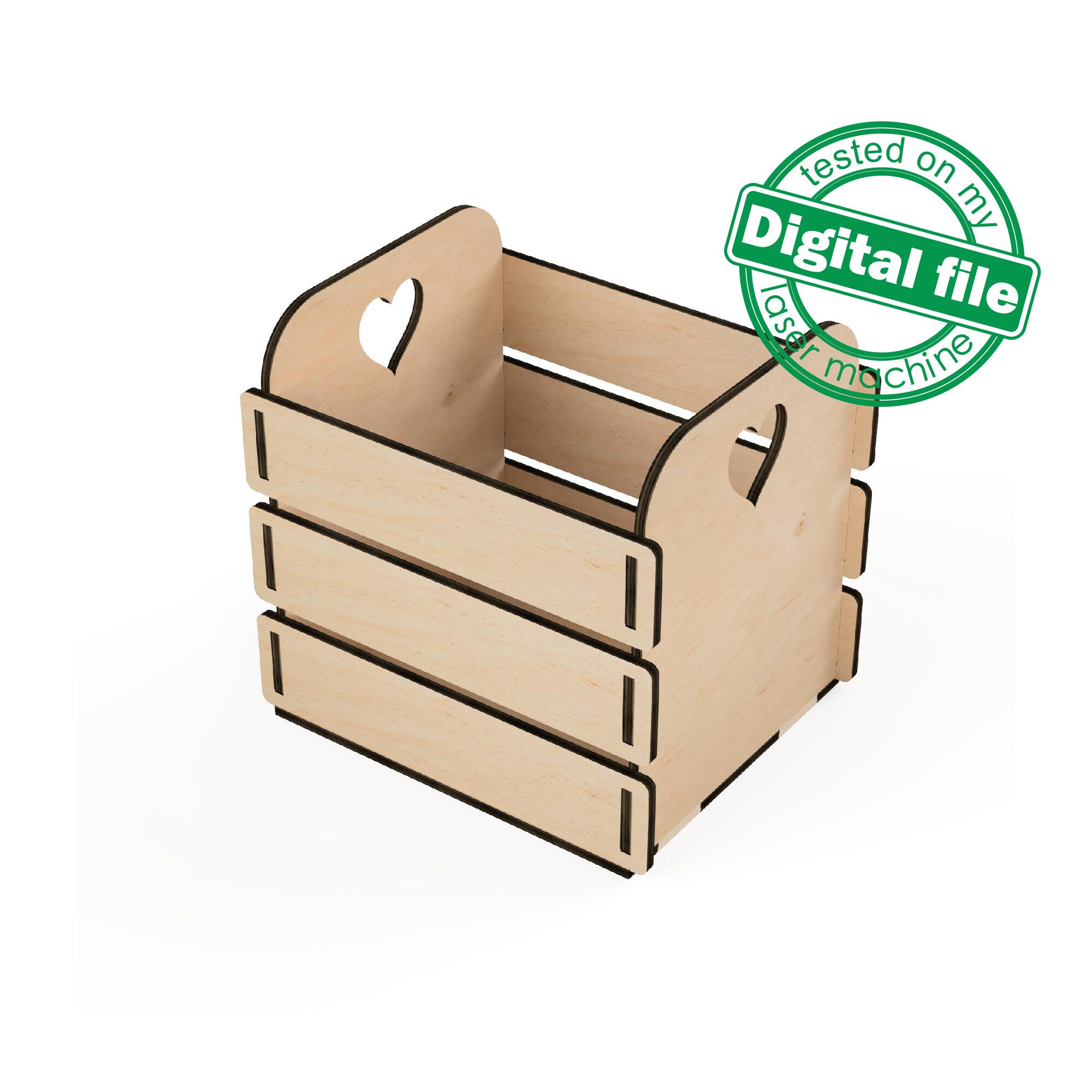 Slashed Box Laser Cut Slatted Box SVG DXF: Wooden Storage Crate (digital Download ...