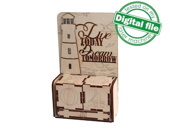 DXF, SVG file for laser Wooden Advent calendar Live today, Perpetual calendar, Christmas countdown, Days until Christmas, Material 3.2 mm