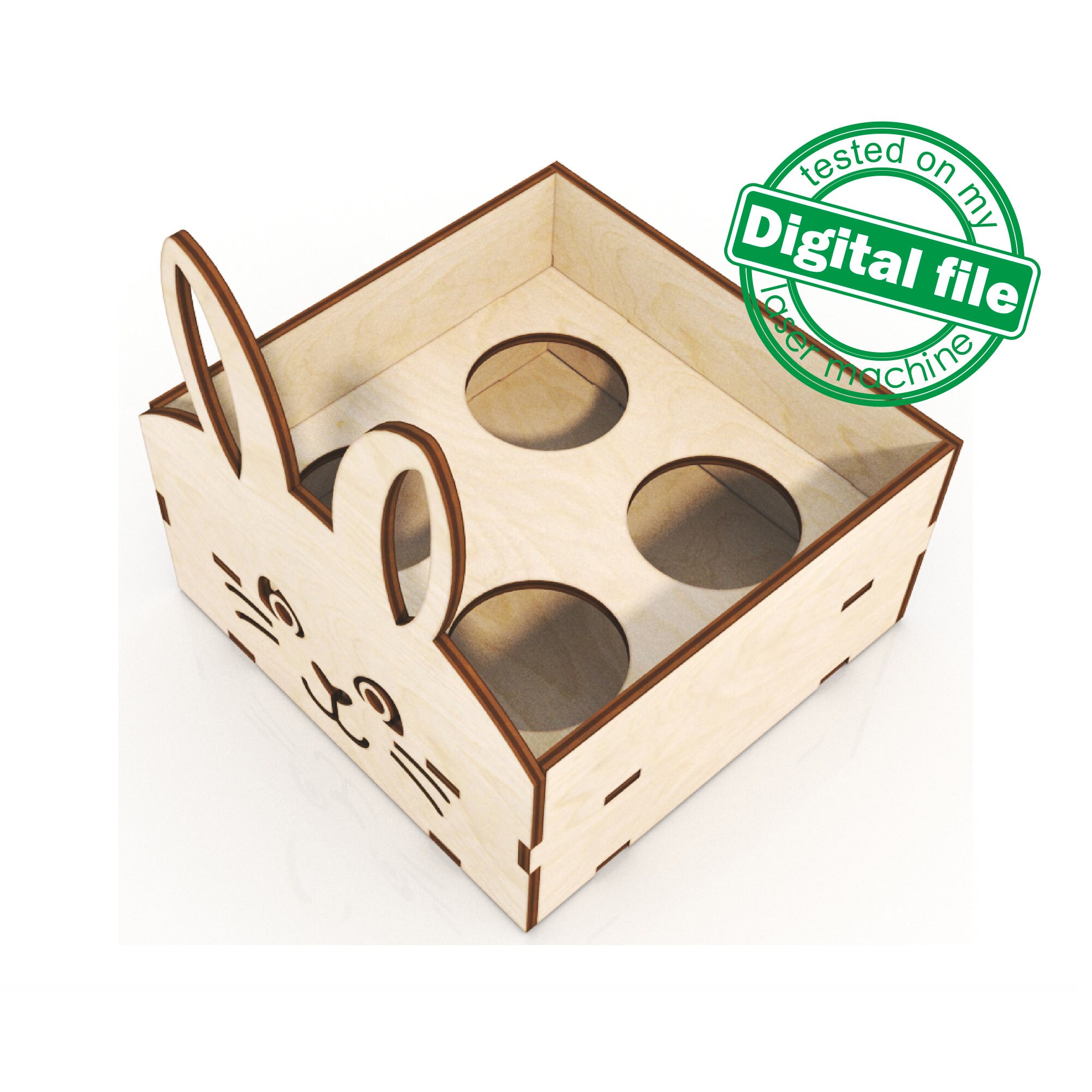 Laser Cut Easter Bunny Box SVG DXF: Glowforge File (digital Download ...