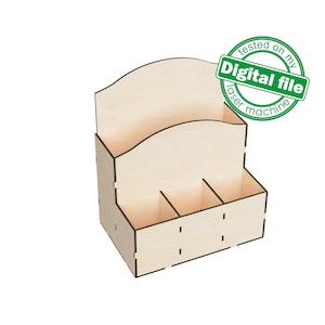 Arquivos DXF, SVG para suporte a laser para cartas, papéis, papelaria, revistas, contas, ferramentas artesanais, organização de mesa, material 1/8" (3,2 mm)