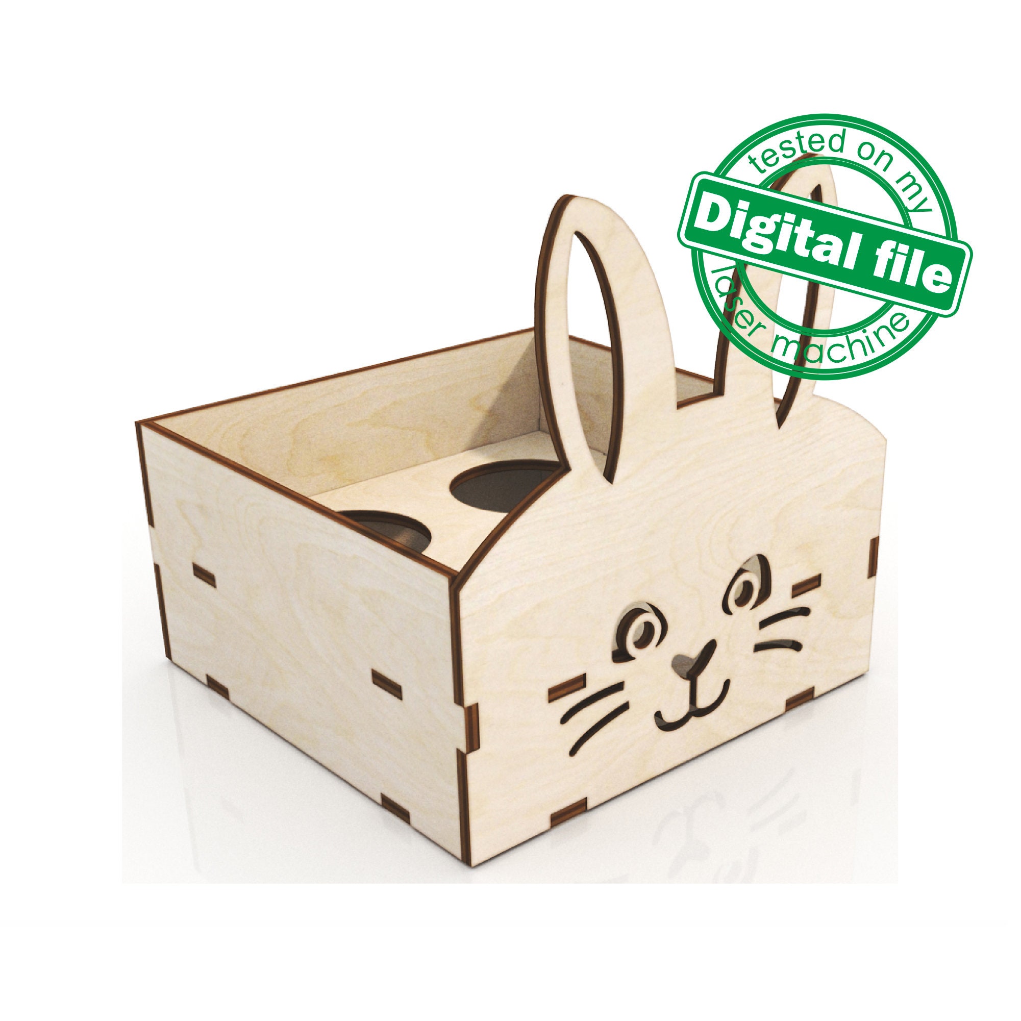 Laser Cut Easter Bunny Box SVG DXF: Glowforge File (digital Download ...