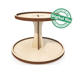 SVG, DXF, PDF Laser gesneden bestanden Gelaagde lade met twee verwisselbare platen, boerderij lade voor glowforge lasers, materiaaldikte 3,2 mm