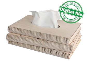 DXF, SVG files for laser Retro Wood Book Shape Tissue Box, Rectangle Napkin Paper Holder Storage Case, flexible plywood, Living hinge