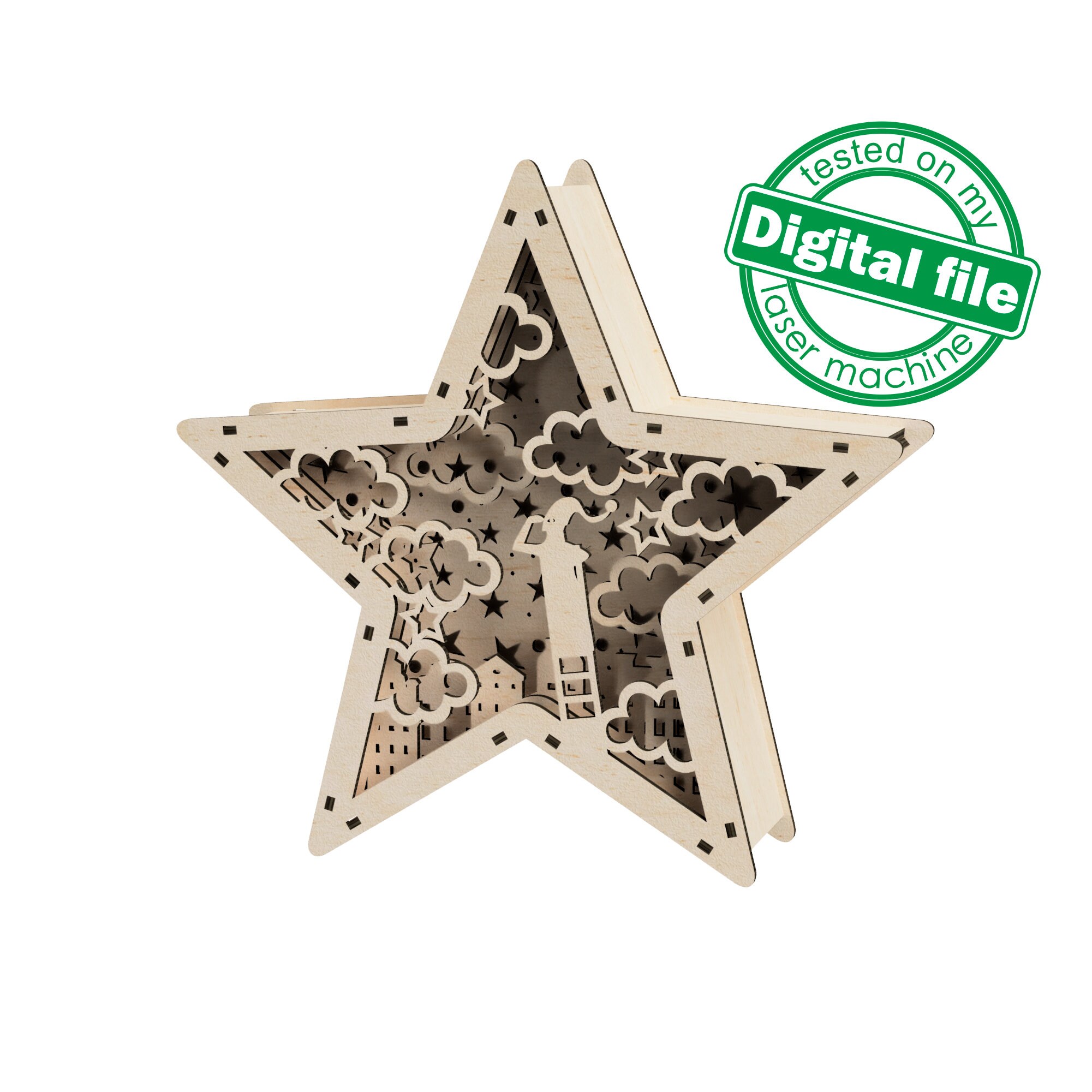 DXF, SVG Files for Laser, DIY Marquee Star Light, Lightbox Romantic in ...