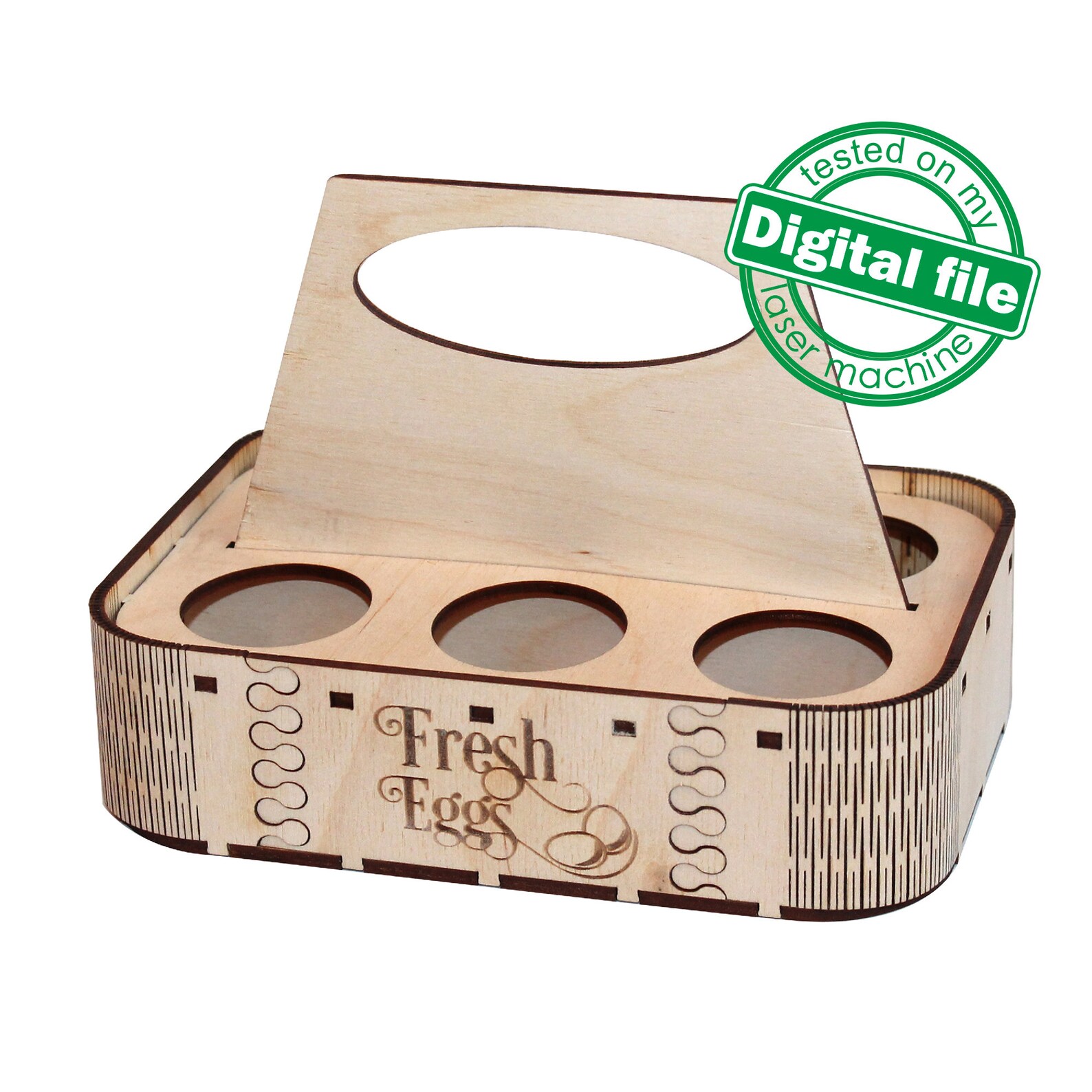 SVG, DXF Laser Cut Files Wooden Egg Holder, Farmhouse Kitchen, Baking ...