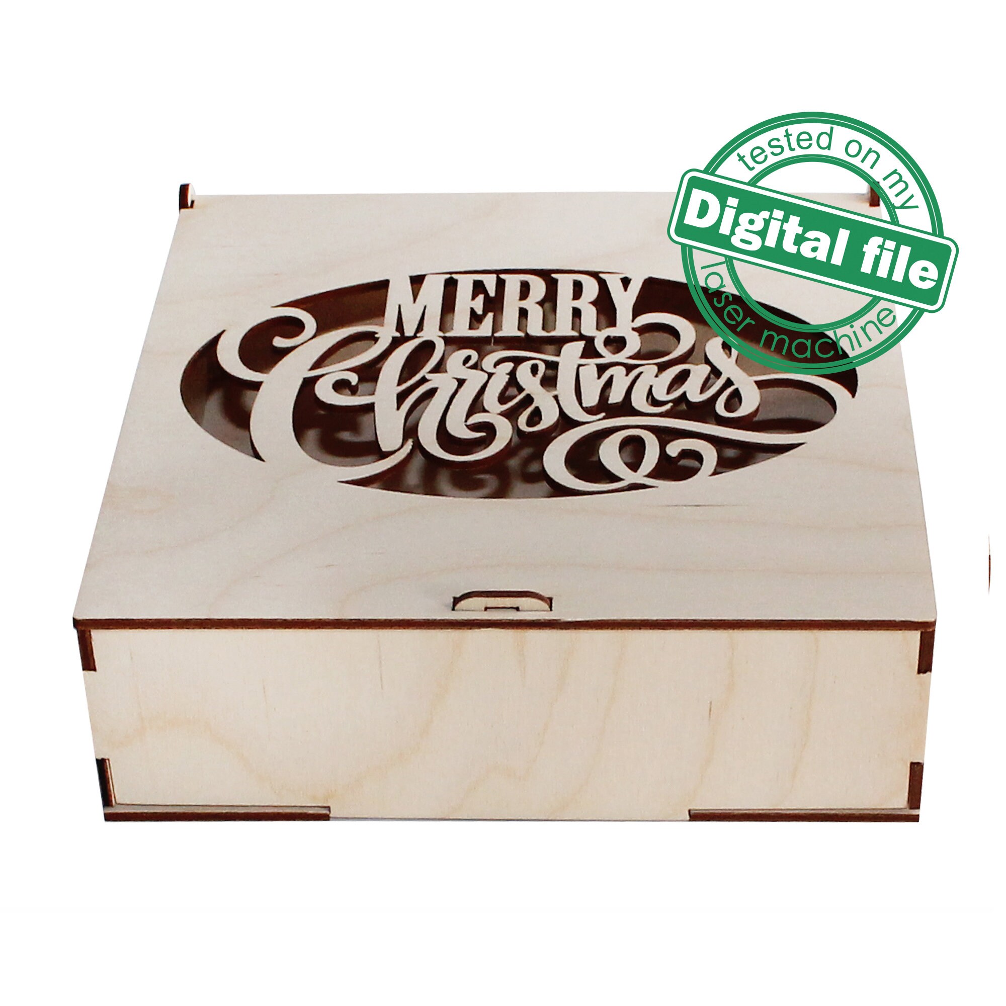 DXF SVG Files for Laser Gift Box and Lightup 3D Christmas Etsy