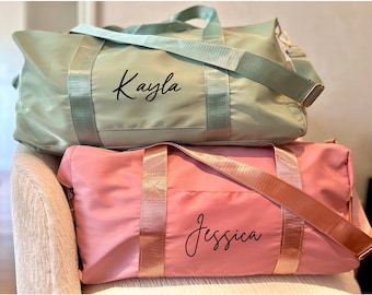 Custom Duffle Bag, Weekend Bag, Overnight Bag, Diaper Bag, Personalized Bridesmaid Gift, Custom Bachelorette Bag, Carry on Bag, Gym Bag