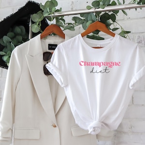 Funny Shirts For Women, Funny tshirt, Champagne Diet Tshirt, Champagne shirt, Diet Tshirt, Champagne Lover, Drinking Shirt, Wine Shirt, Wine