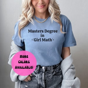 Master-Abschluss in Mädchen-Mathe-Shirt, Komfortfarben, Mädchen-Mathe-Shirt, Mädchen-Shirt, Mädchen-Mathe-Tshirt, Master-Abschluss-Shirt