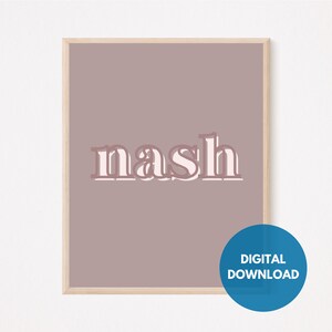 Nashville Print, Nashville Wall Art, Nashville Digital Print, Tennessee Wall Art, Nash Print, Nashville Poster, Tennessee Print, City Print