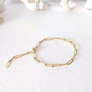 Paperclip chain toggle clasp 18k.gold plated
