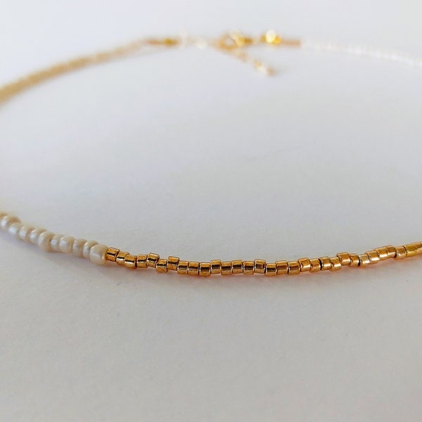 Chain Rocailles Miyuki pearls gold