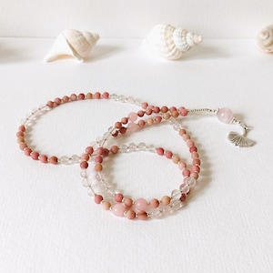 POCKET MALA jade beads hand knotted silver