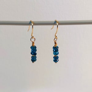 London blue topaz earrings gold