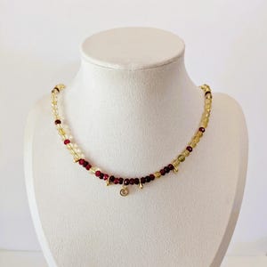 Halskette Rubin AAA Brasil Citrin A Gold