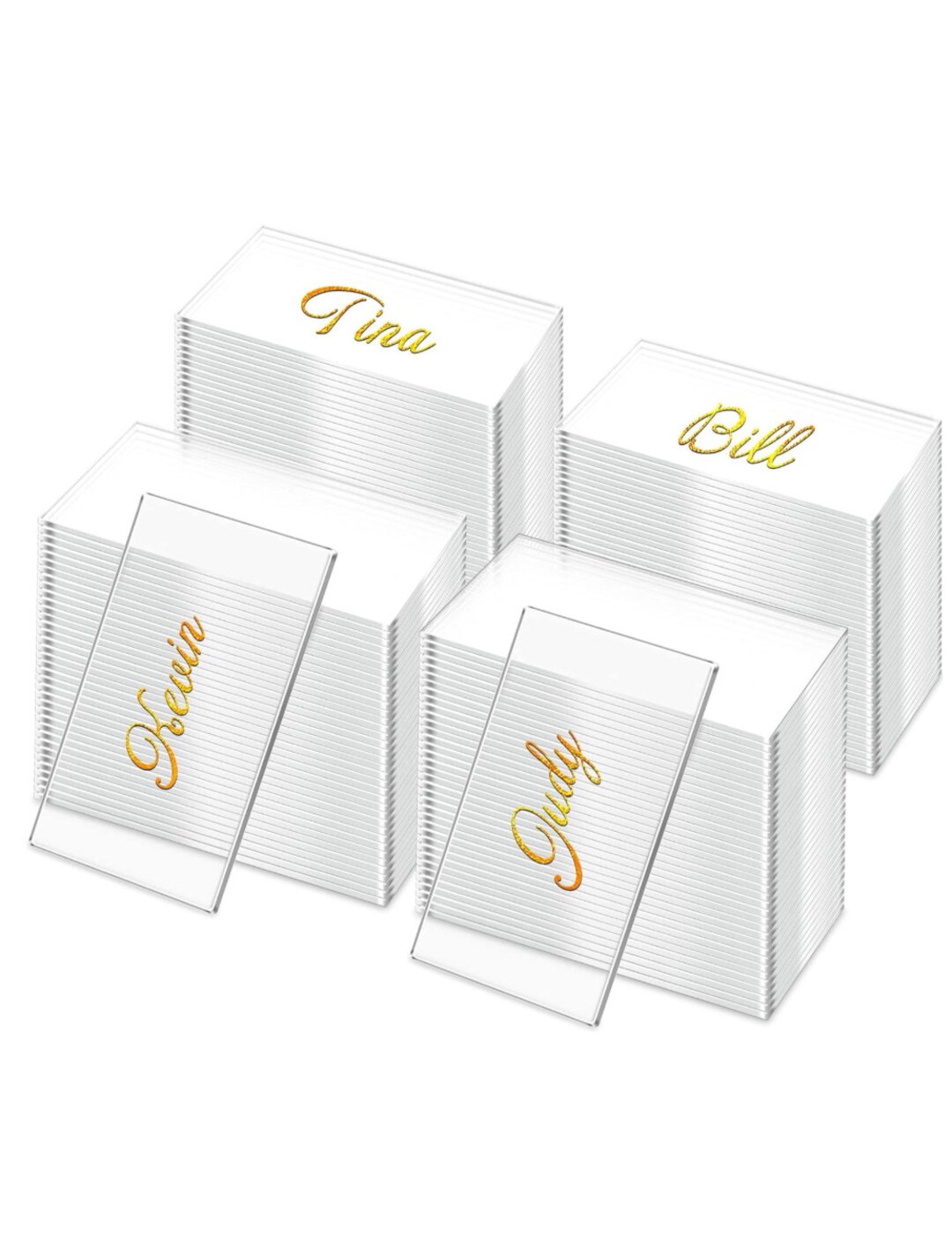 Acrylic Rectangle Name/table Place Cards - 40+ Fonts, 50+ Colors ...