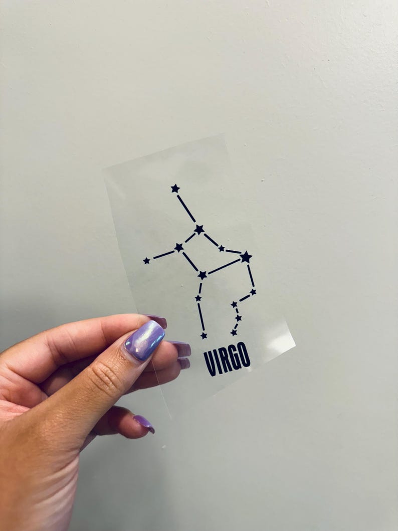 Zodiac Sign Constellations Stars 12 Birth Signs Sticker for Car, Water