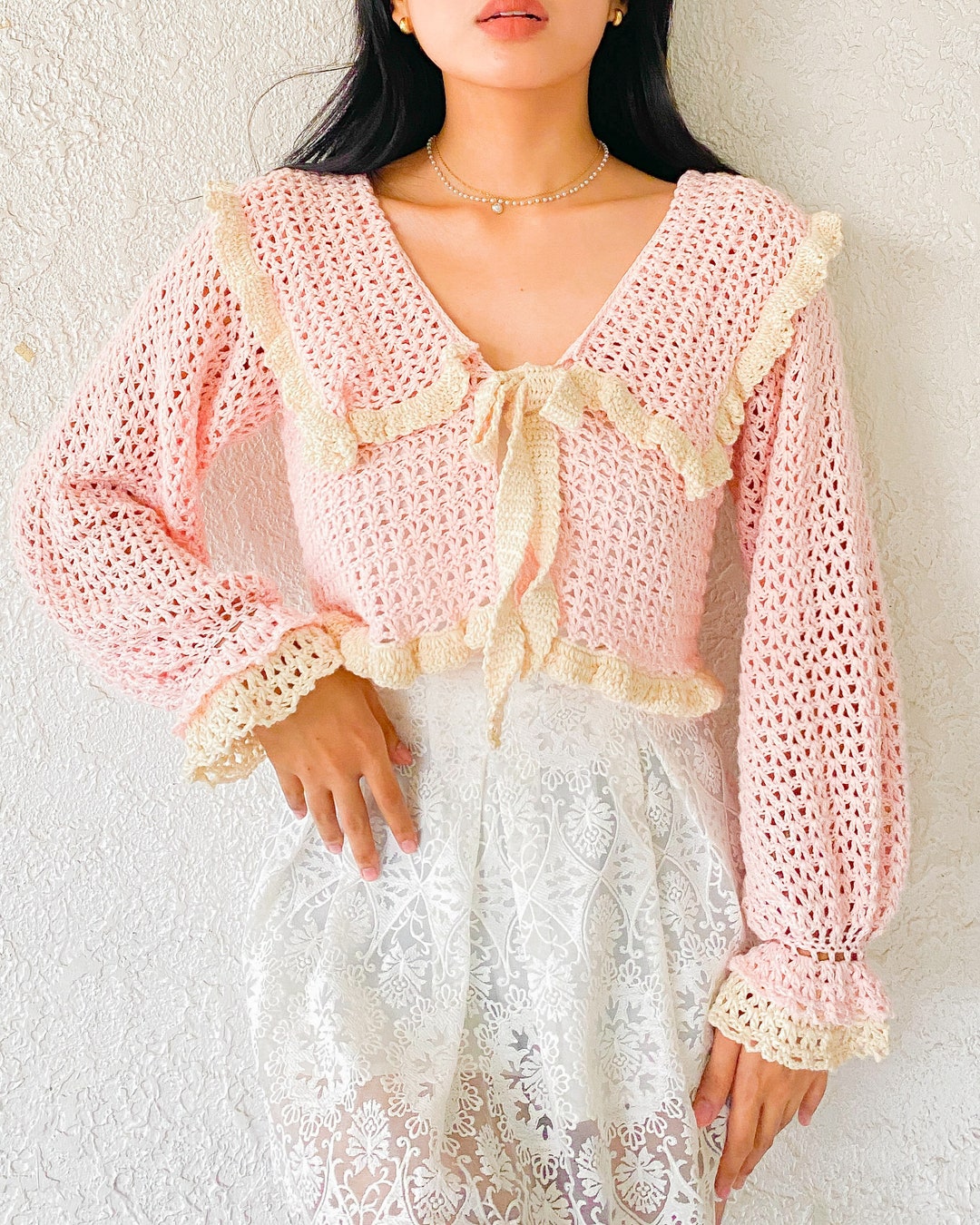 Constance Vintage Cardi Written Crochet Pattern - Crochet Cardigan