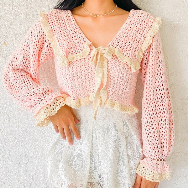 Constance Vintage Cardi Written Crochet Pattern - Crochet Cardigan