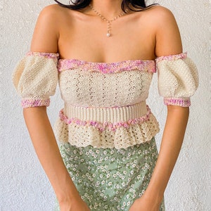 Lola Coquette Top Written Crochet Pattern - Crochet Top