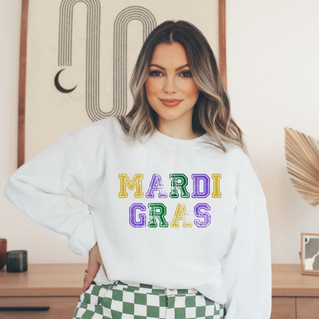 mardi gras sweater