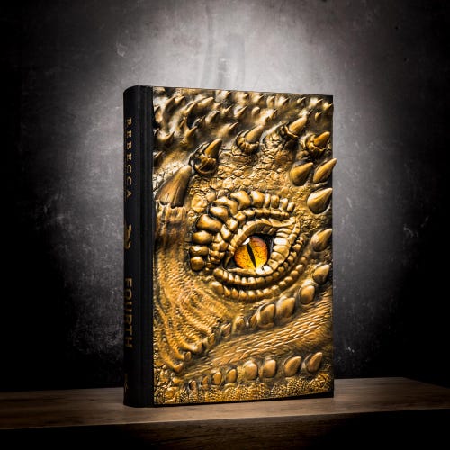 Fourth Wing Special Edition, Handcrafted Resin Dragon Cover, Rebecca Yarros (Book Cover)