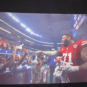 Trent Williams pointing/laughing at Cowboys fans premium T shirt in Mens sizes S-3XL in black or white! Printed on Kirkland Brand shirts