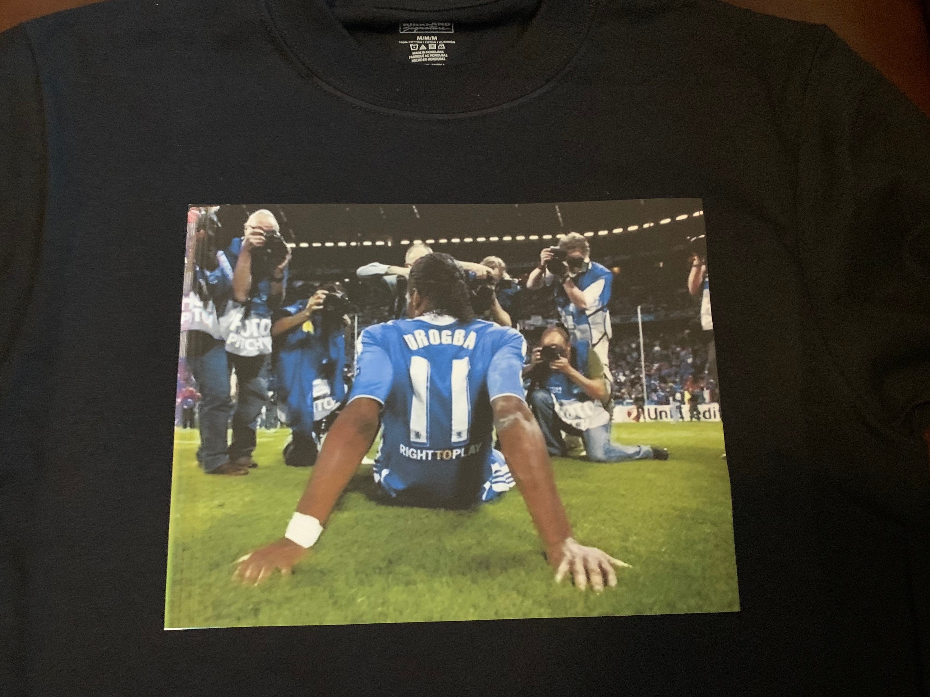 Chelsea FC Didier Drogba T-shirt Premium en Tailles Homme S-3XL en